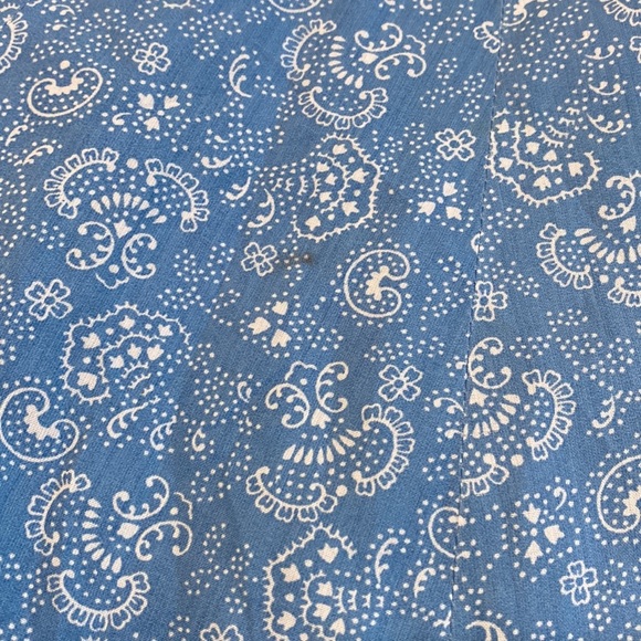 Vintage 60s 70s Floral Paisley Flutter Sleeve Cottagecore Lace Fit Flare Dress - Picture 13 of 14